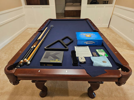 Gabriel pool table marine blue detail