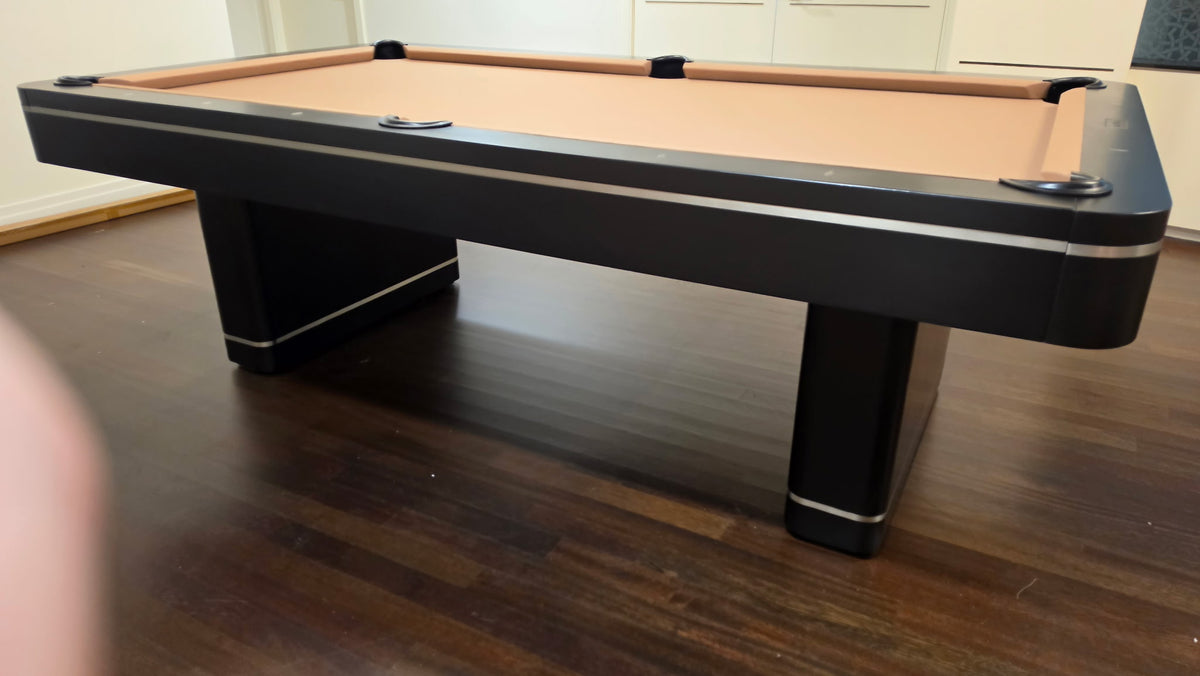 Plank and Hide Deco 8' Pool Table Black finish Camel Cloth 2