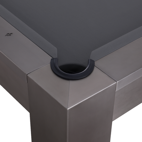 Plank and Hide Maxwell Pool table corner detail
