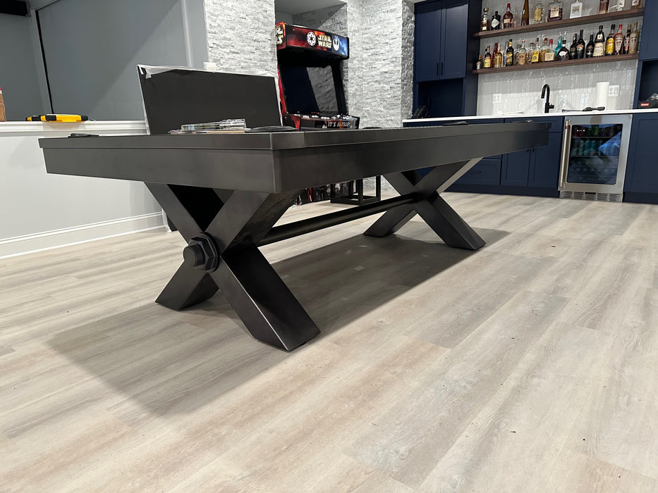Plank and Hide Vox steel pool table modern room 2