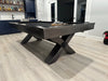 Plank and Hide Vox steel pool table modern room