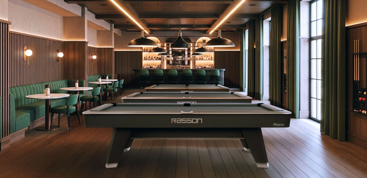 Rasson Acurra Pool Table sarum strand pool hall rendering