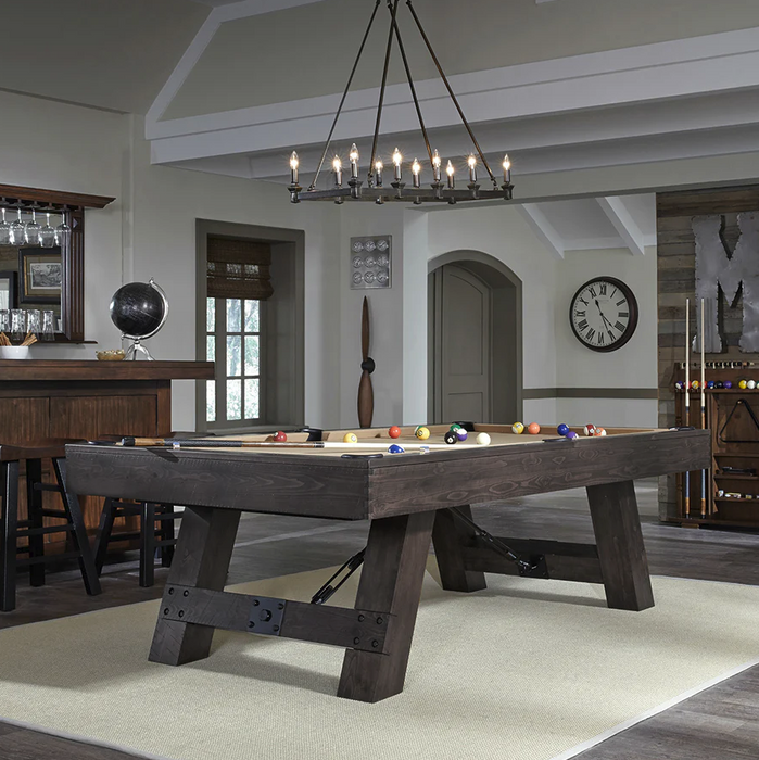 american heritage savannah pool table charcoal finish main