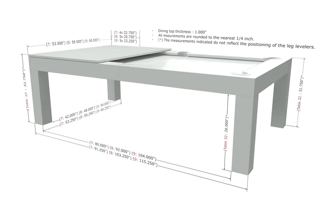 Canada Billiard Touch pool table dimensions