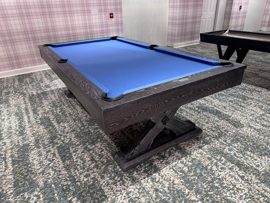 tustin pool table matte weathered oak finish
