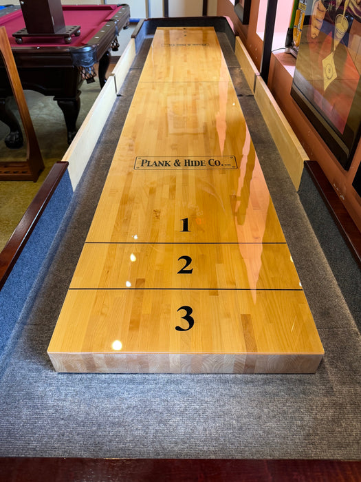 used Berner Pro 12' shuffleboard table play surface
