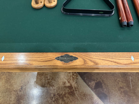 Used Brunswick 8' Bradford oak pool table rail