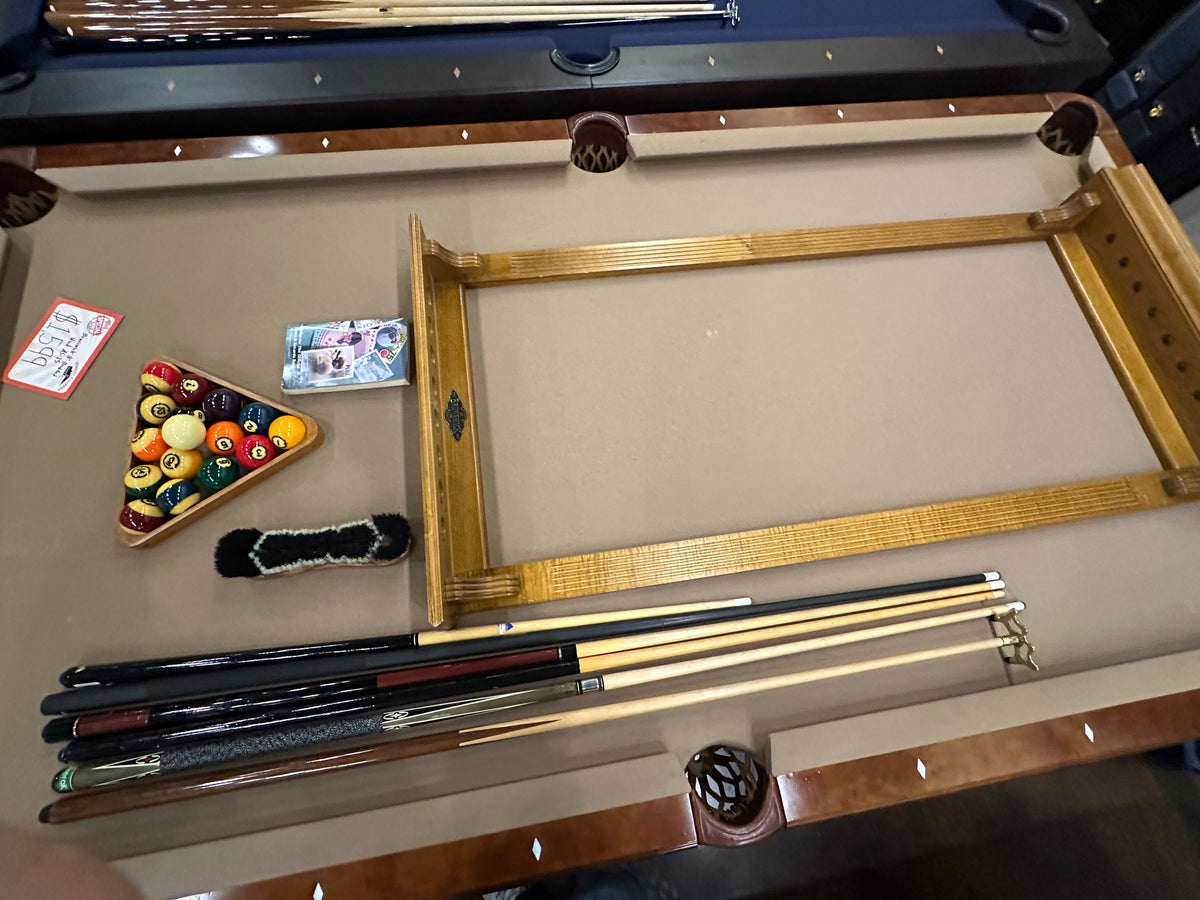 Used Brunswick Bradford 8' mahogany pool table accessories