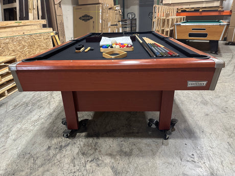 used Brunswick Contender 8' Pool Table end view