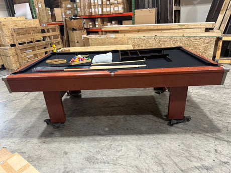 used Brunswick Contender 8' Pool Table side view