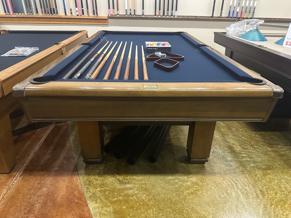 used brunswick hawthorn 8' pool table end view