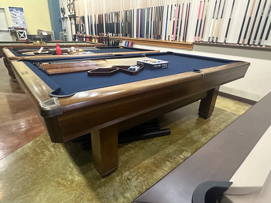 used brunswick hawthorn 8' pool table side view