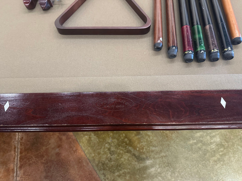 used craftsmaster 8' pool table name plate