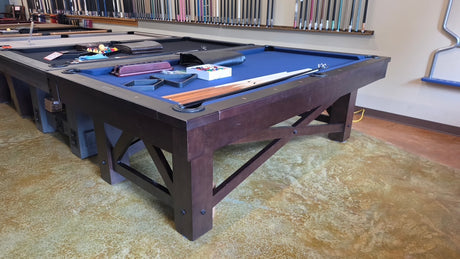 Used plank and hide 8' McCormick pool table smokehouse finish main