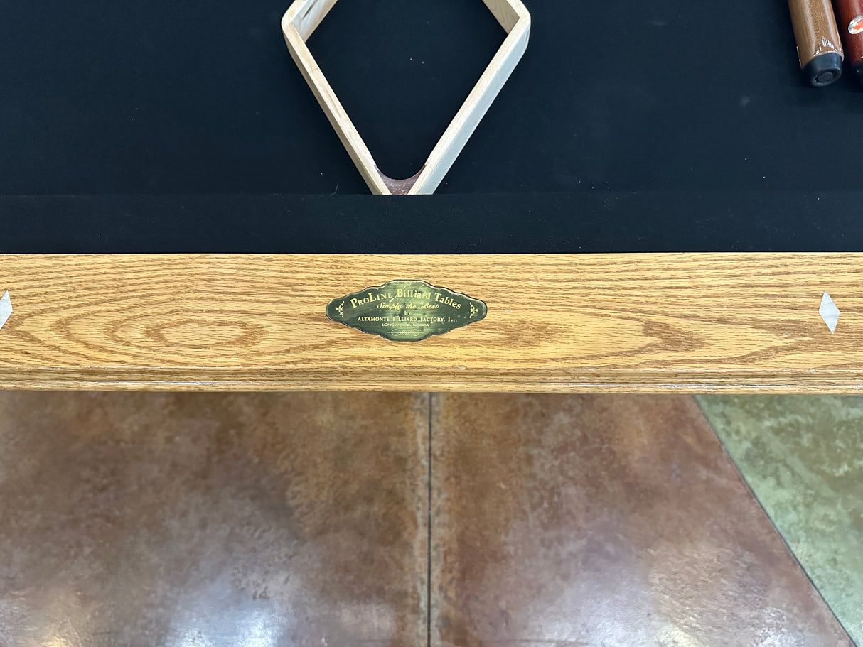 Used Proline 8' Oak Pool Table
