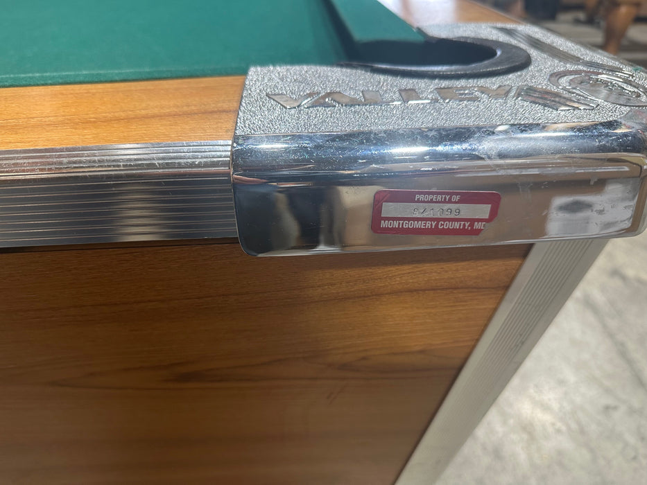 Used Valley Dynamo Tiger 8' Pool table lable