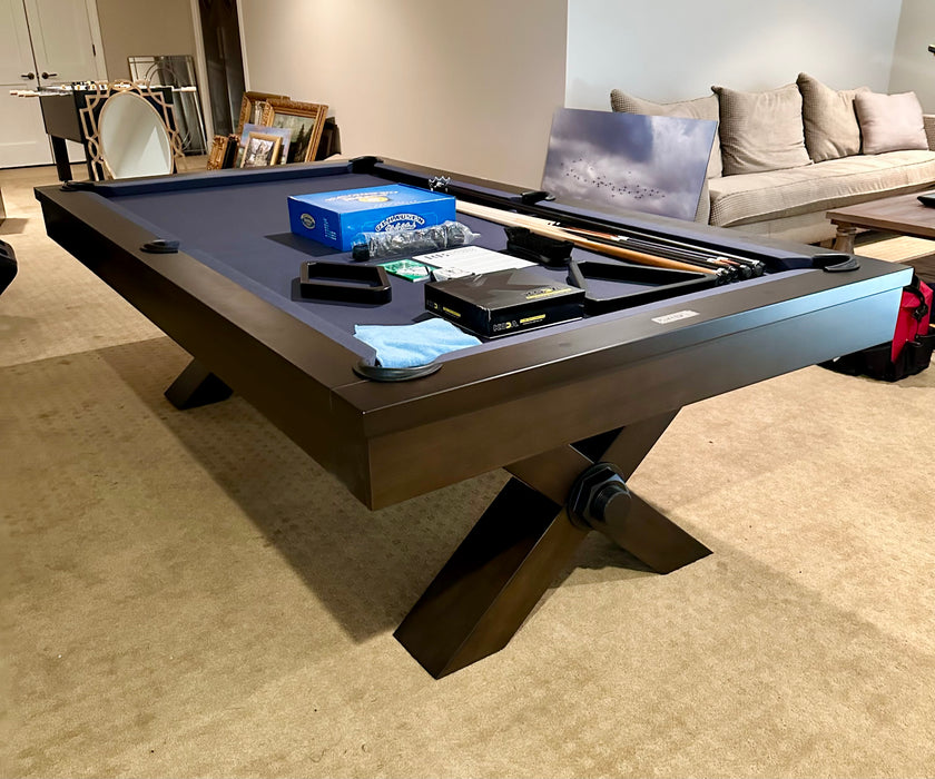 vox wood pool table grey walnut finish virginia