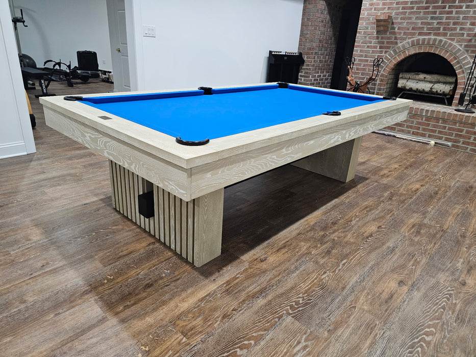 vancouver pool table natural ash finish euro blue cloth room