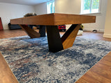 annex pool table walnut finish black cloth bottom