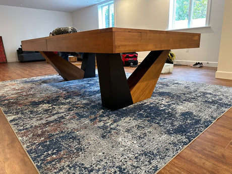 annex pool table walnut finish black cloth bottom