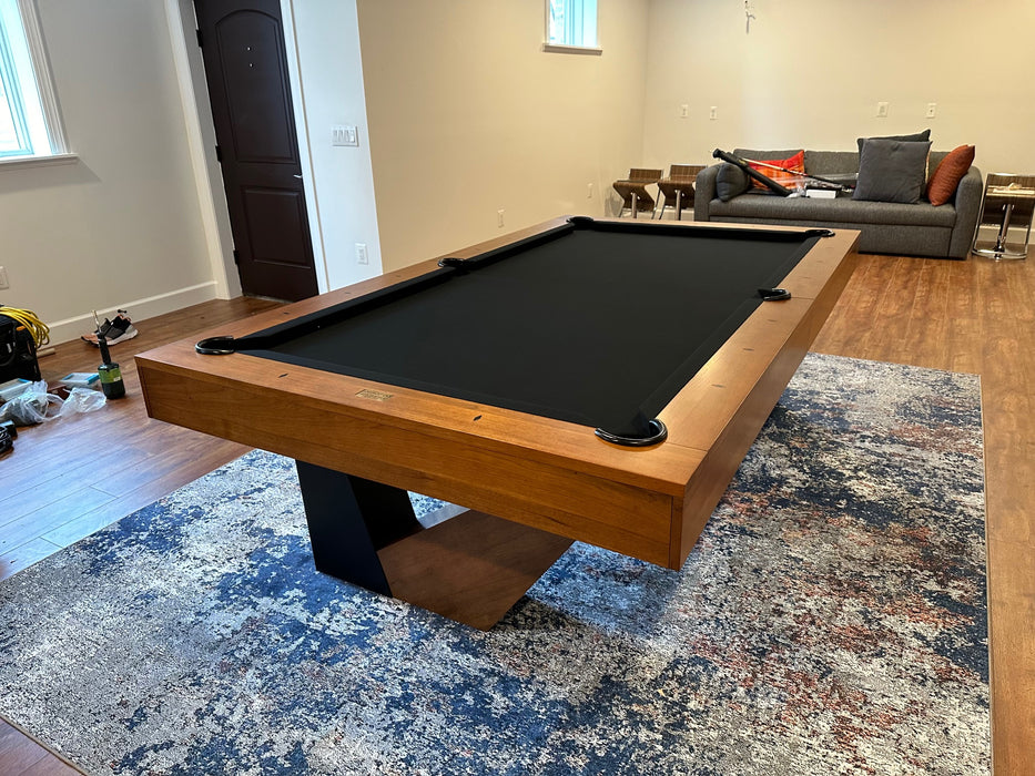 annex pool table walnut finish black cloth main