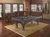brunswick glenwood pool table black and chestnut two tone room stock