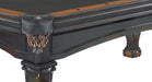 brunswick glenwood pool table black and chestnut two tone detail