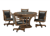Centennial game table set rustic dark brown finish stock