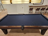 brunswick glenwood pool table 9' espresso tapered legs side view