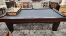brunswick winfield espresso 8' pool table install side view