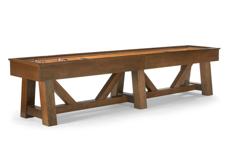 brunswick botanic shuffleboard table rustic dark brown stock