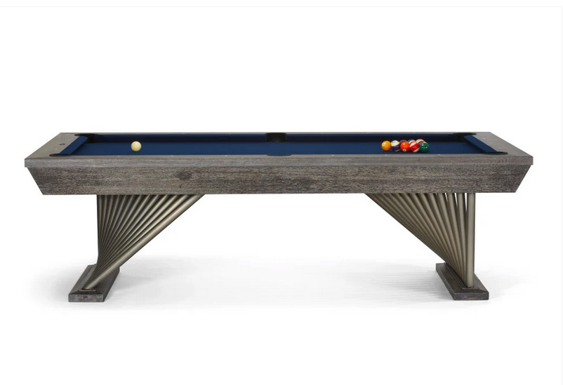 brunswick brescia pool table side view stock