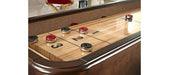 brunswick concord shuffleboard chestnut detail