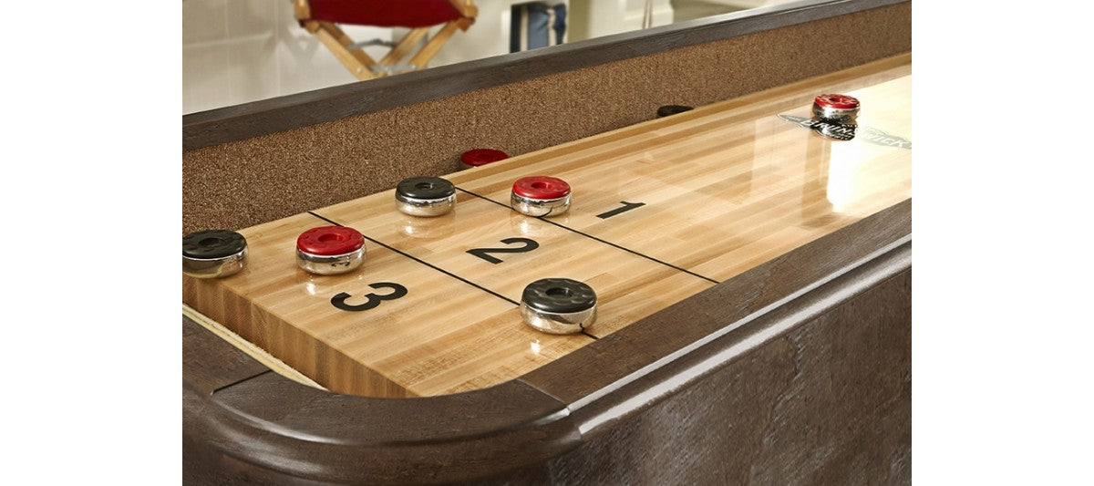 brunswick concord shuffleboard nutmeg detail