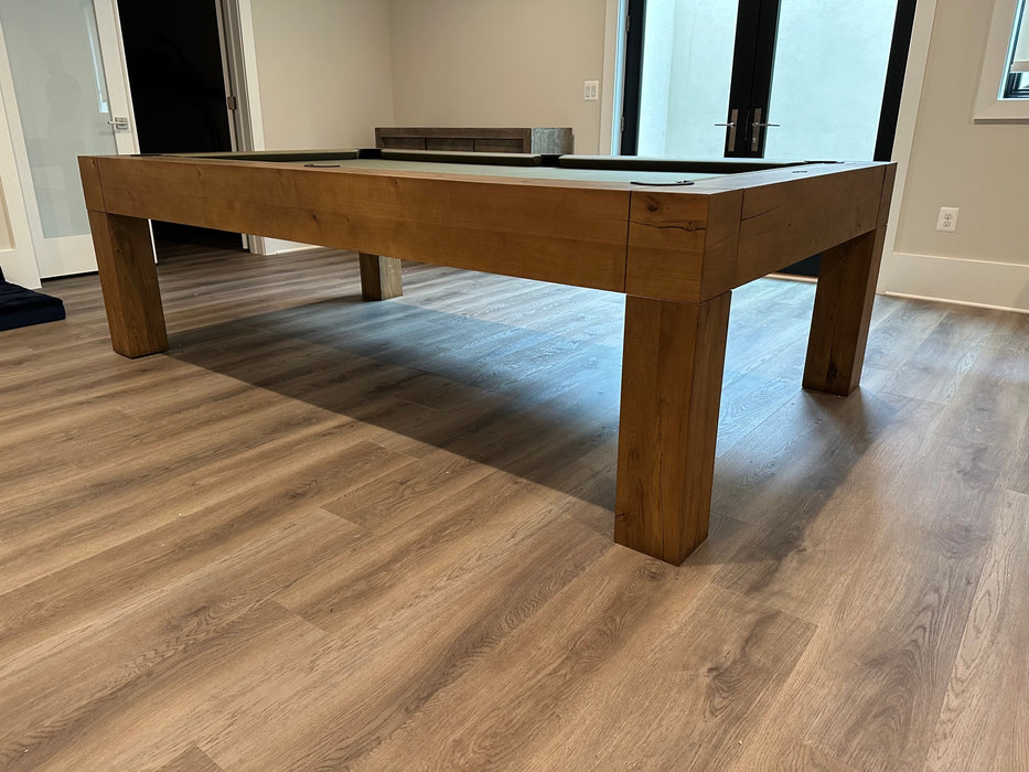 brunswick parsons pool table natural oak side