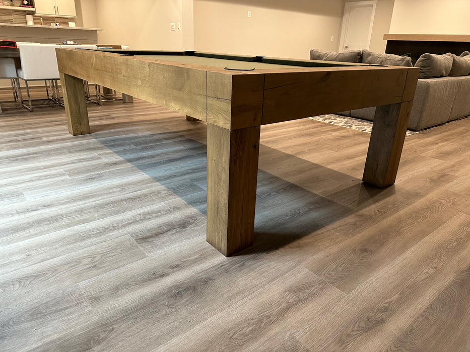 brunswick parsons pool table natural oak corner