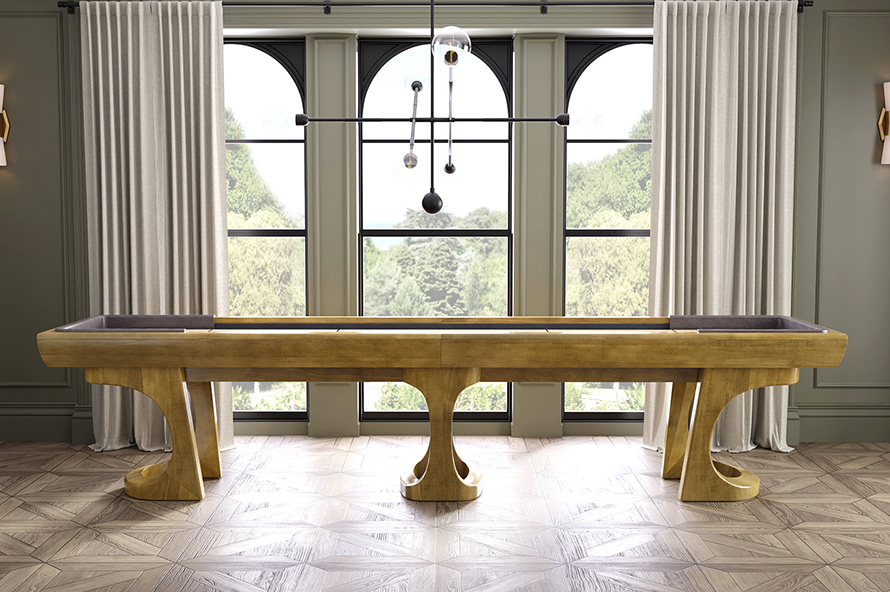 california house sutter shuffleboard table honey maple