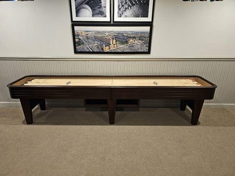 brunswick andover shuffleboard espresso side
