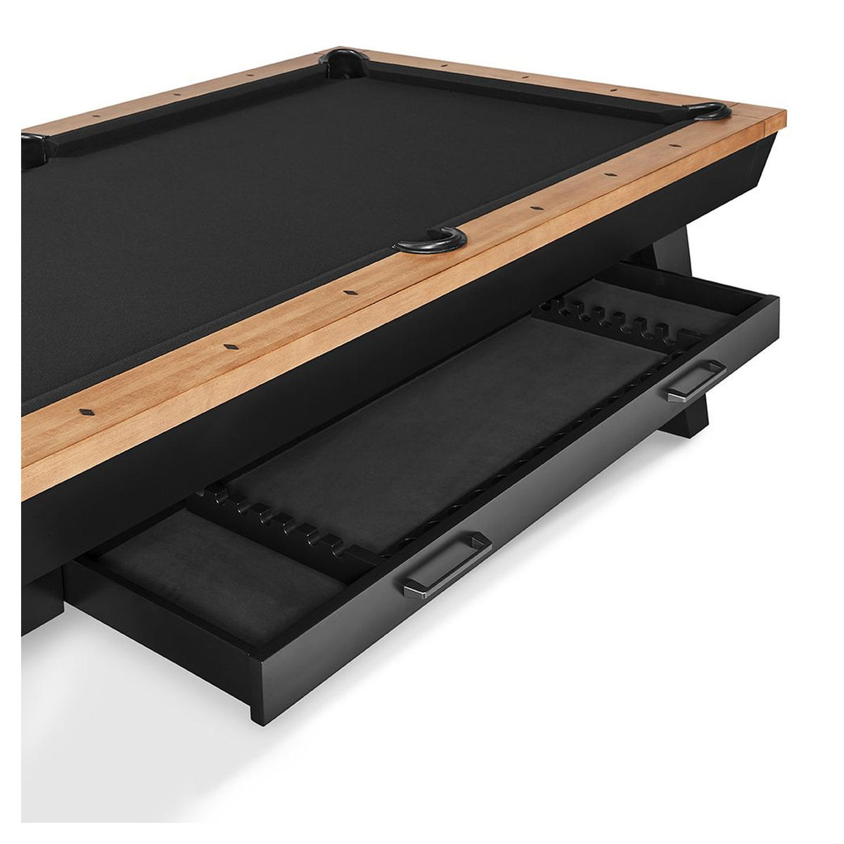 Plank and Hide Jensen pool table drawer extended
