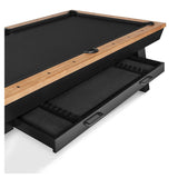 Plank and Hide Jensen pool table drawer extended