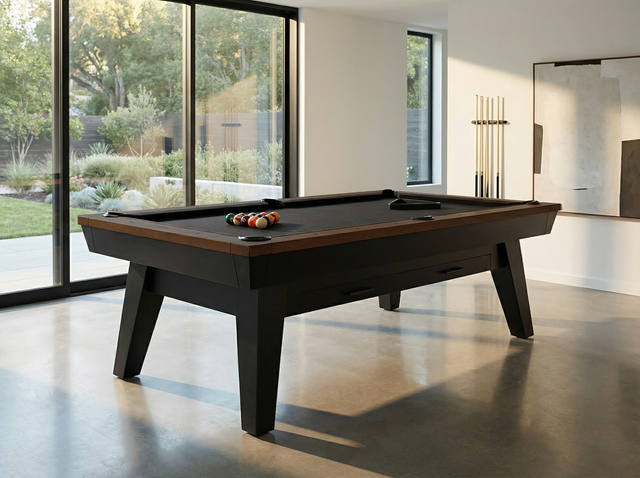 Plank and Hide Jensen pool table room setting