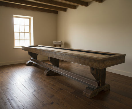 olhausen railyard shuffleboard table quaker style room rendering
