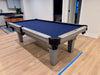 olhausen annabelle pool table 8' fossil grey with marine blue cloth