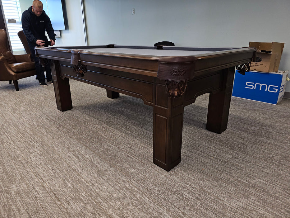 olhausen huntington pool table matte mahogany 2