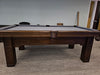 olhausen huntington pool table matte mahogany side view