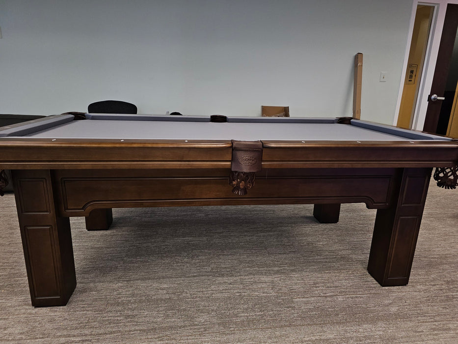 olhausen huntington pool table matte mahogany side view