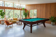 Olhausen laguna pool table mahogany finish room rendering