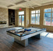 Olhausen Monarch 8' pool talbe brushed aluminum with grey cloth