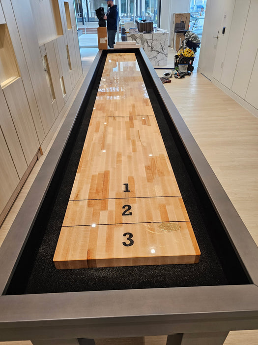 west end shuffleboard fossil grey 14' end view 2