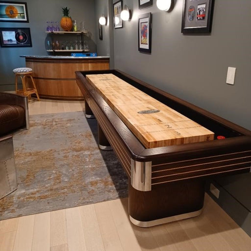 Olhausen heritage shuffleboard table heritage oak 12'